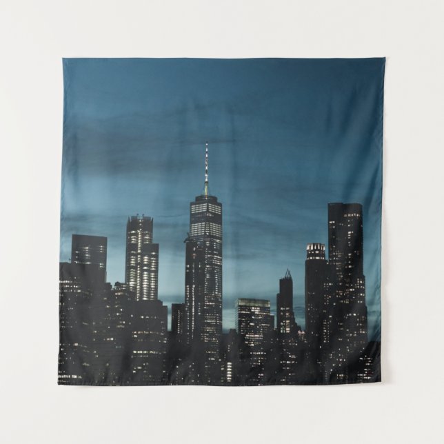 URBAN CITY DURING NIGHTTIME TAPESTRY (Front)