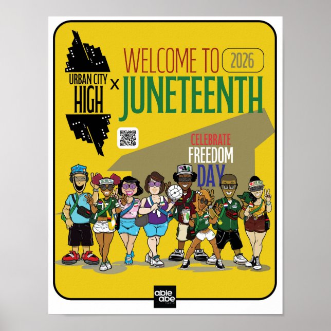 Urban City High x Juneteenth holiday poster (Front)