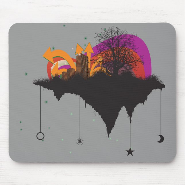 urban city in the sky mouse pad (Front)