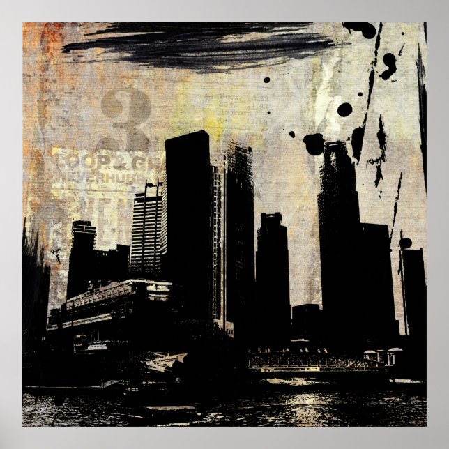 urban cityscape decay poster (Front)