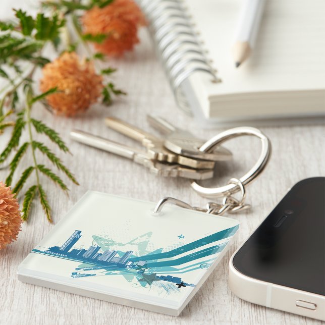 Urban Cityscape Keychain (Creator Uploaded)