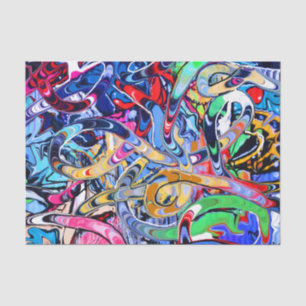 Urban colourful abstract spin art  tissue paper