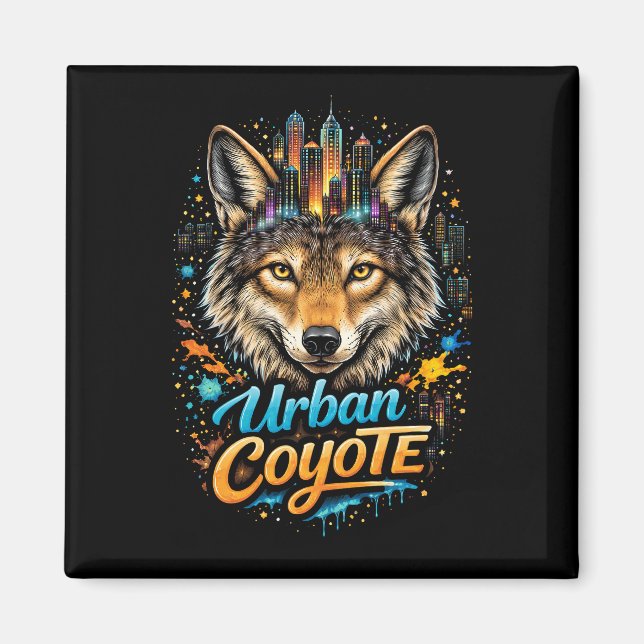 Urban Coyote Magnet (Front)