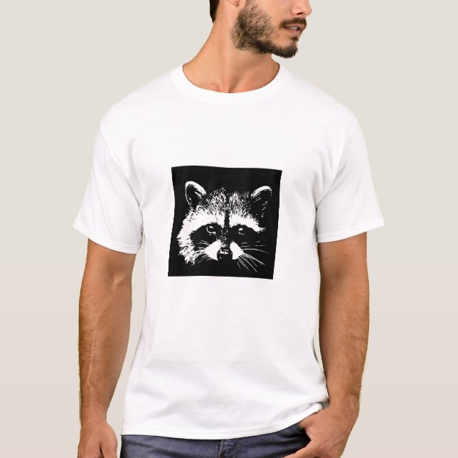 Urban Critter - Racoon Face - animal designs T-Shirt (Front)