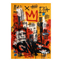 Urban Crown Graffiti City Abstract Art