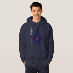 Urban Cyborg – Neon Cyberpunk Warrior Hoodie