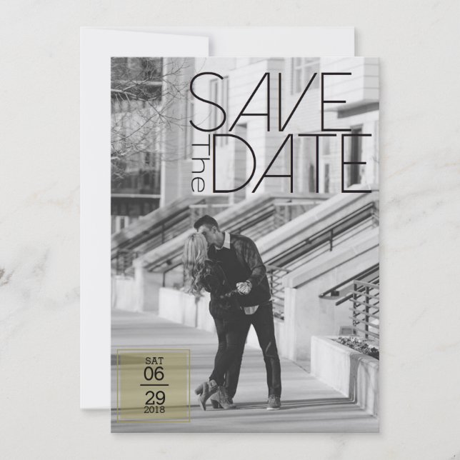 Urban Deco Save The Date | Wedding (Front)