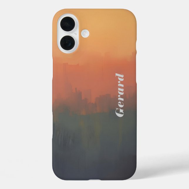 Urban Dreamscape at Sunset – Abstract Cityscape Ar Case-Mate iPhone Case (Back)