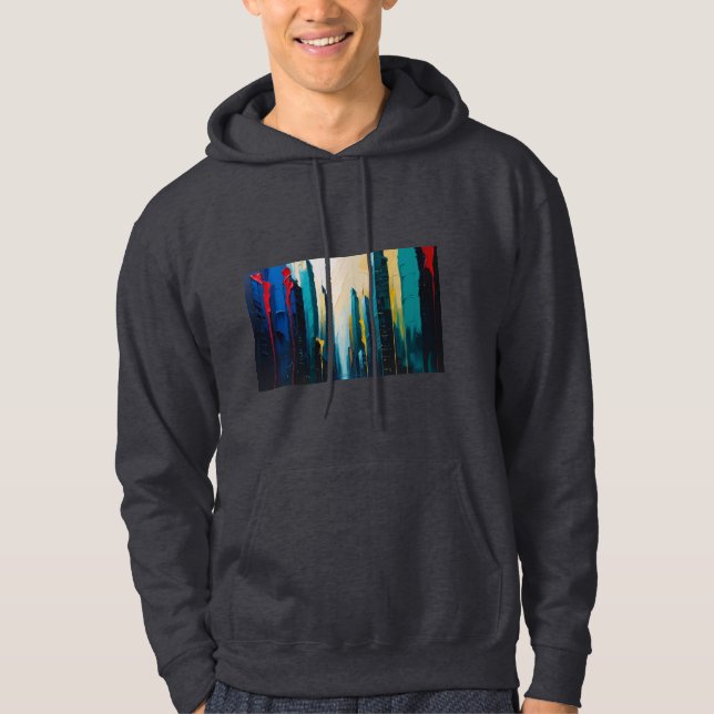 Urban Drip – Abstract Cityscape Tee (Front)