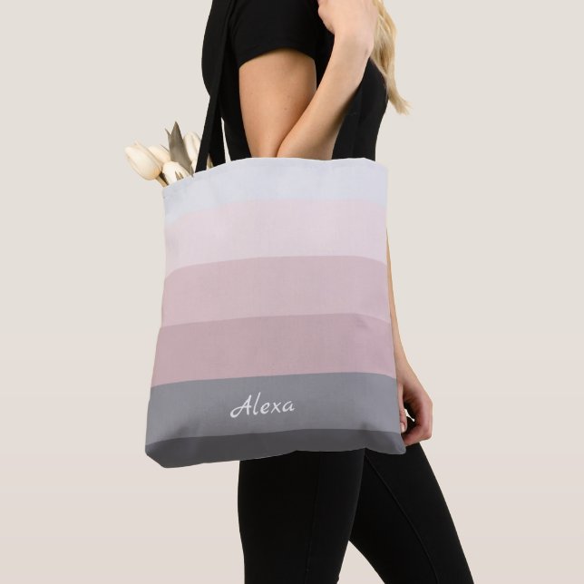 Urban Dusk Stripes  Tote Bag (Close Up)
