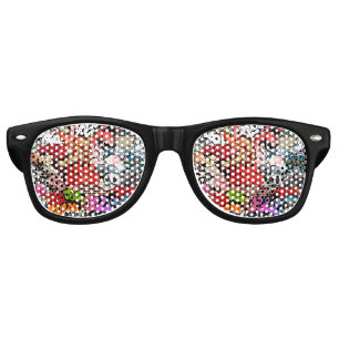 Urban dynamic street art Graffiti art pattern Retro Sunglasses