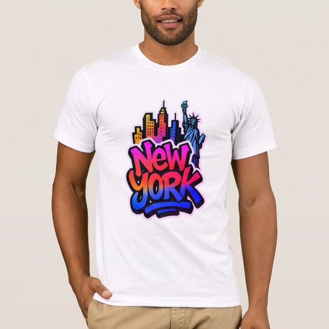 Urban Echo: Graffiti Pulse T-Shirt (Front)