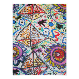 Urban Edgy Abstract Graffiti Poster   Tag Angels