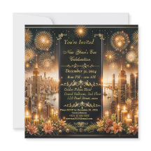Urban Elegance: A New Year's invitation card