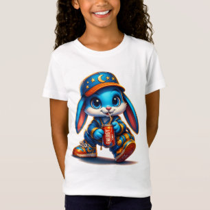 Urban Energy Bunny – Cute Cartoon Kids T-Shirt
