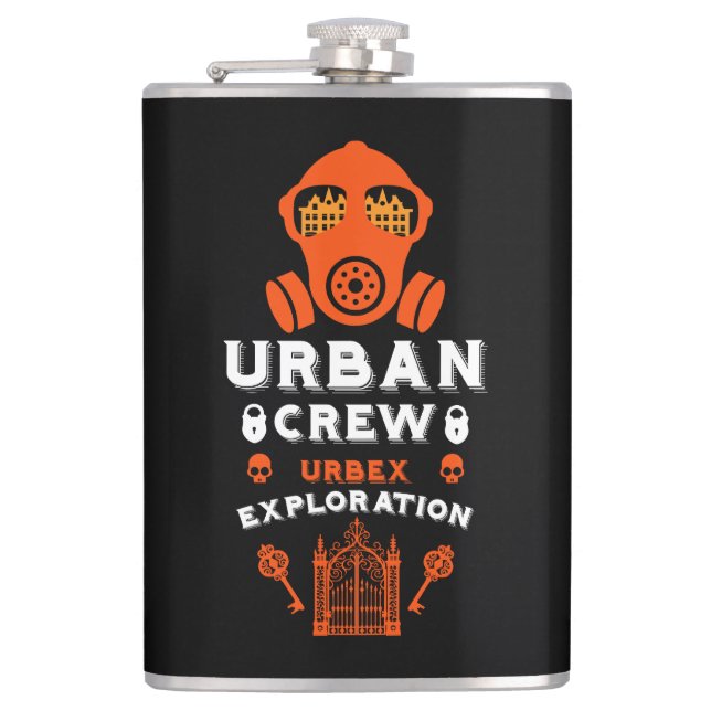  Urban Exploration Urbex  Hip Flask (Front)