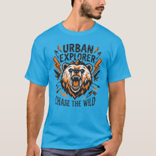 Urban Explorer Shirt Bear Adventure Hiking Graphic
