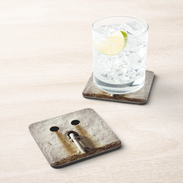 Urban Exposed Water Pipe Photograph Coaster (Right Side)