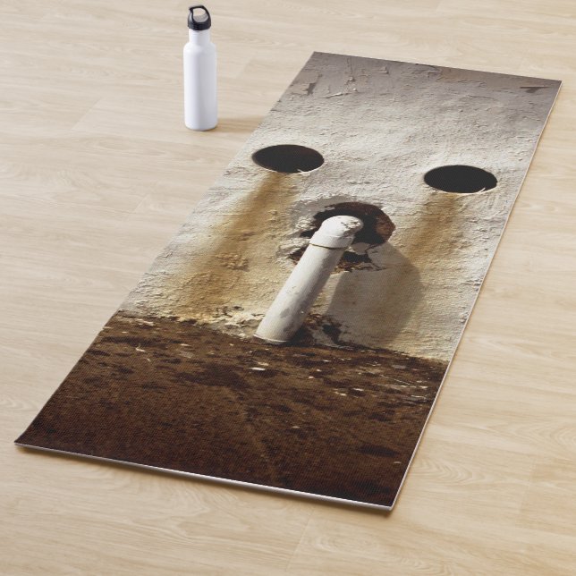 Urban Exposed Water Pipe Photograph Yoga Mat (In Situ)