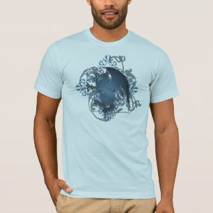 Urban Fantasy Blue Griffin Grunge Mens T-Shirt