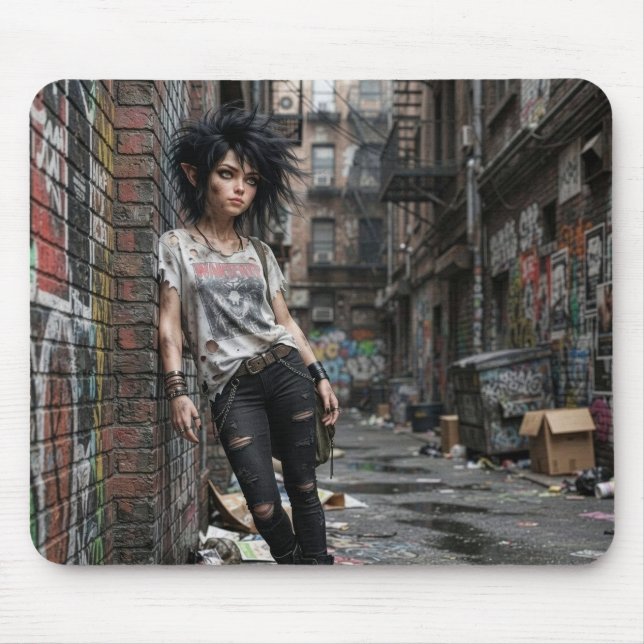 Urban Fantasy Cool Girl Mousepad (Front)