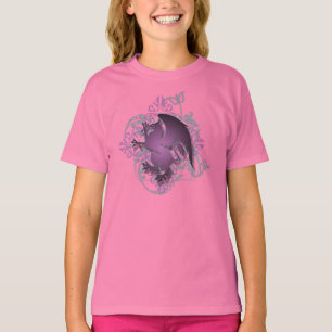 Urban Fantasy Plum Griffin Grunge Kids T-Shirt