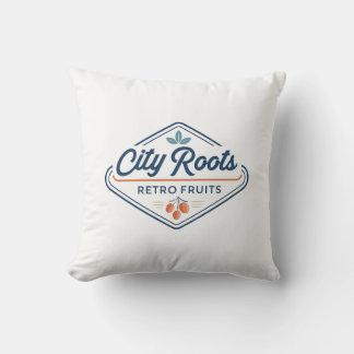 Urban Farming Retro Fruits City Roots Cushion