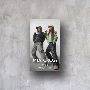 Urban Fashion Stylist Design Modern Minimalist Business Card