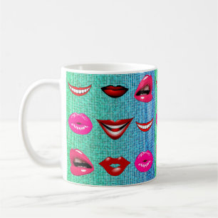 Urban Funky Hip Cool Lips Pattern Coffee Mug
