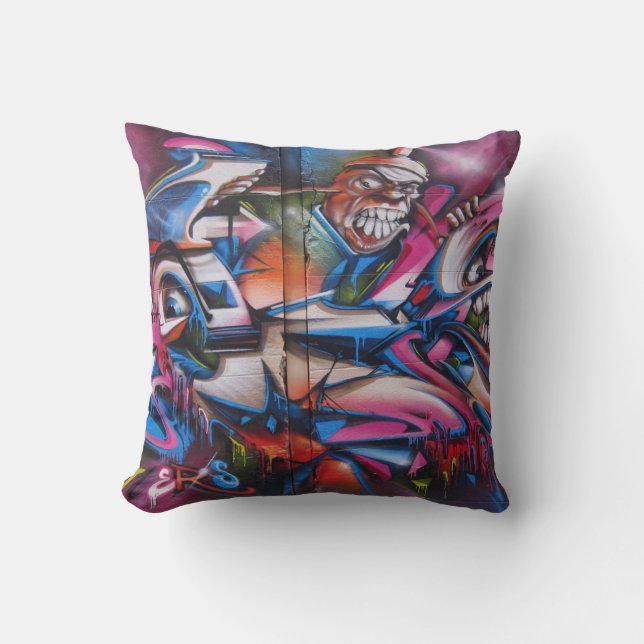 Urban Gangster rapper Graffiti art Cushion (Front)
