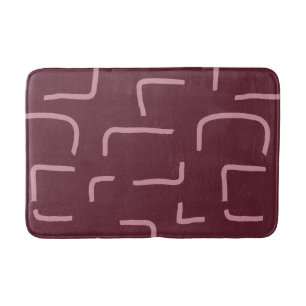 Urban Geo Blush Muted Blender Pattern Bath Mat