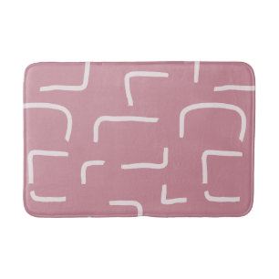 Urban Geo Blush Muted Blender Pattern Bath Mat