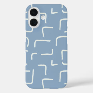 Urban Geo Cobalt Cool Blender Pattern iPhone 16 Case