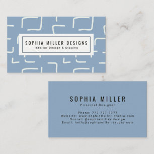 Urban Geo   Dusty Blue   Blender Pattern Business Card