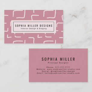 Urban Geo   Dusty Rose   Blender Pattern Business Card
