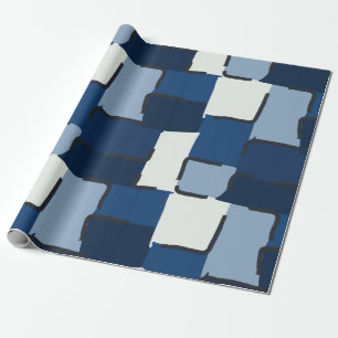 Urban Geo Geo Cobalt Hero Pattern Wrapping Paper