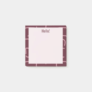 Urban Geo Wine Berry Blender Pattern Post-it Notes