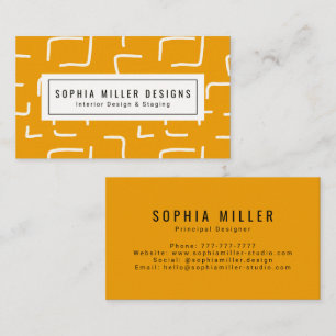 Urban Geo   Yellow Orange   Blender Pattern Business Card