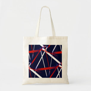 Urban Geometry Blue White Red Tote Bag