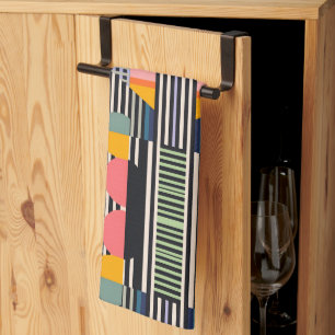 Urban Geometry Striped Harmony Tea Towel