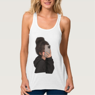 Urban Girl Phone Selfie Streetwear Graphic Racerba Singlet
