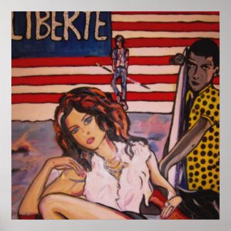 Urban Glamour:Modern PopArt Portrait Poster