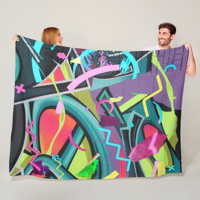 Urban graffiti01 fleece blanket (In Situ)