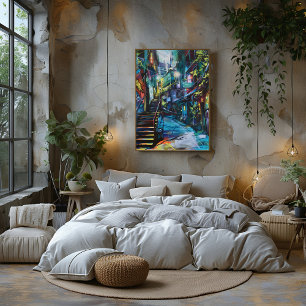 Urban Graffiti: Alleys of Color and Light Poster