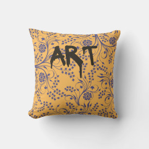 Urban Graffiti ART Floral Pattern Throw Pillow