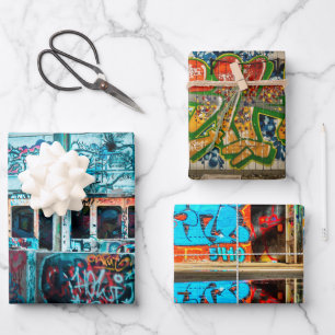 Urban Graffiti Colourful Street Art Wrapping Paper Sheet