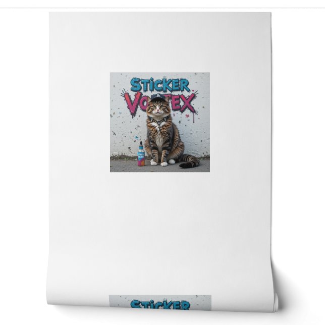 Urban Graffiti Cool Cat Street Style Wall Art (Unrolling)