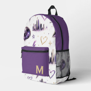 Urban Graffiti Cosmic Doodle Printed Backpack