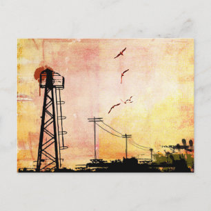 urban graffiti decay postcard