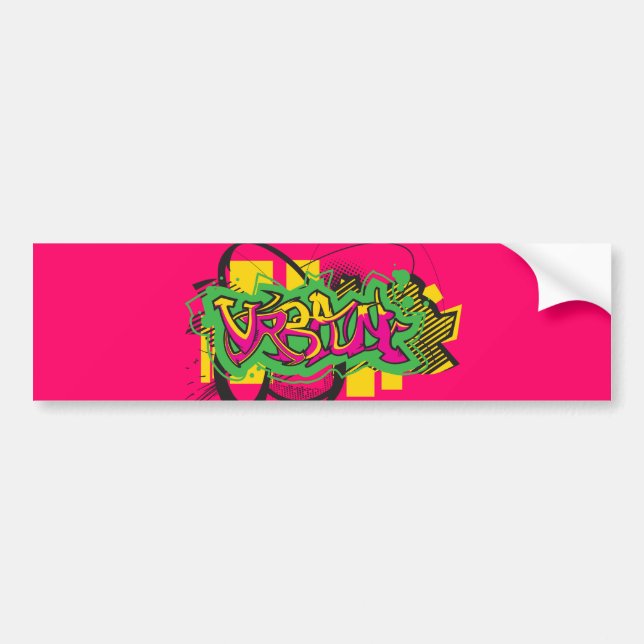 urban graffiti design bumper sticker (Front)
